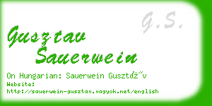 gusztav sauerwein business card